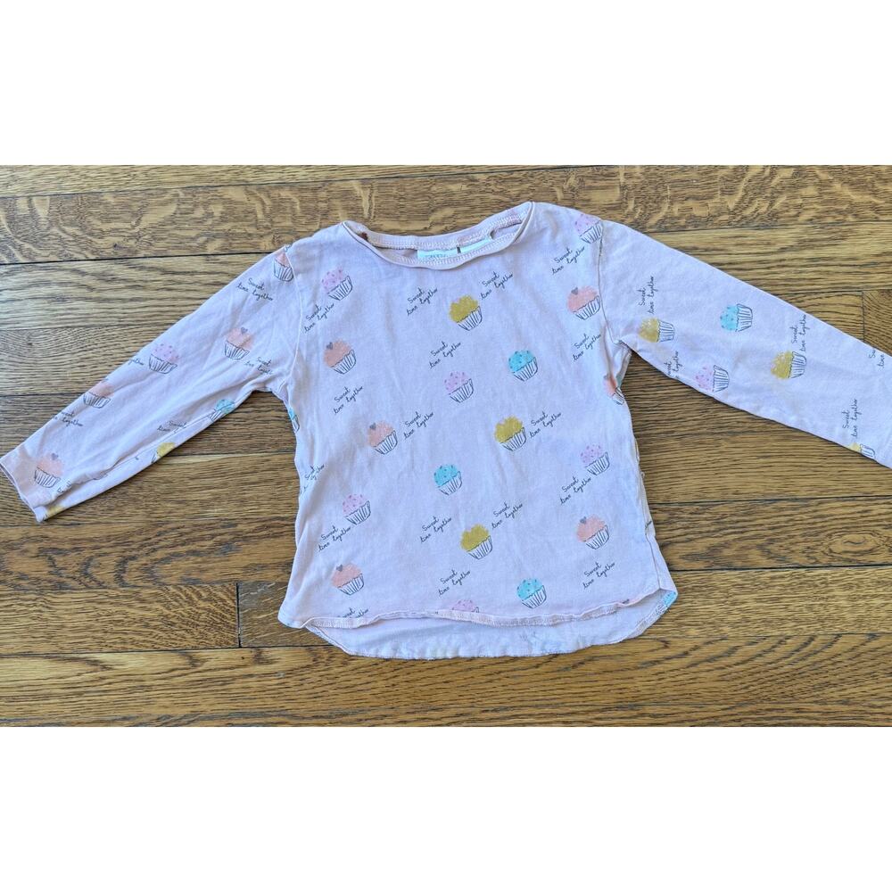 Zara Girls' Sweet Time Cupcakes Shirt Size 18-24 Months
